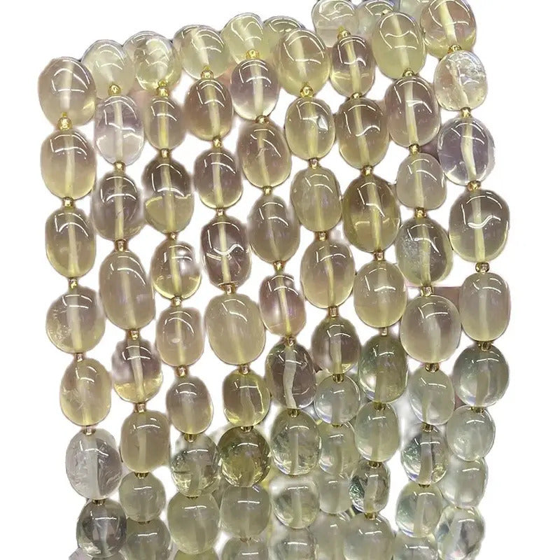 High-Quality Natural Lemon Crystal Conformal Irregular Faceted Loose For Jewelry Making DIY Necklace Bracelet 15''12-15mm