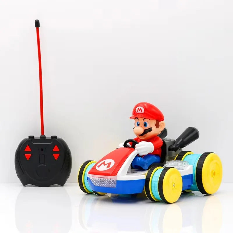 Super Mario Remote Control Car Toys Anime Figures Luigi Model Karting Witn Music Lighting Children Funny Interactive Toys Gifts