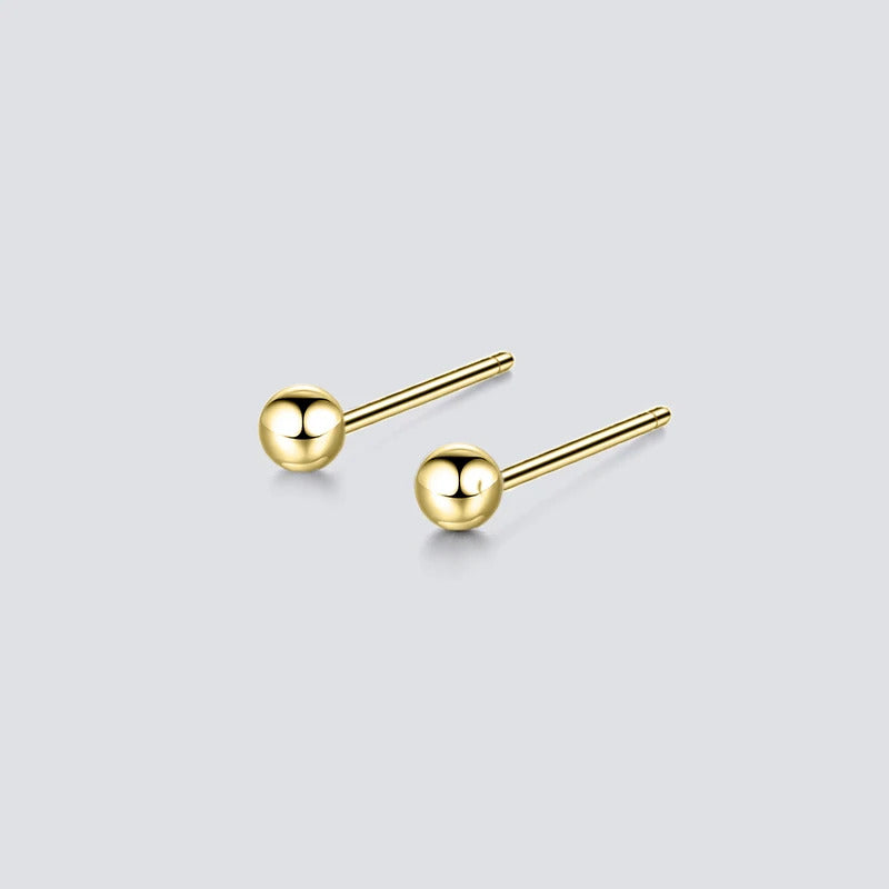 e-Manco diameter 3MM ball small stud earring for women simple stainless steel earrings set fashion jewelry