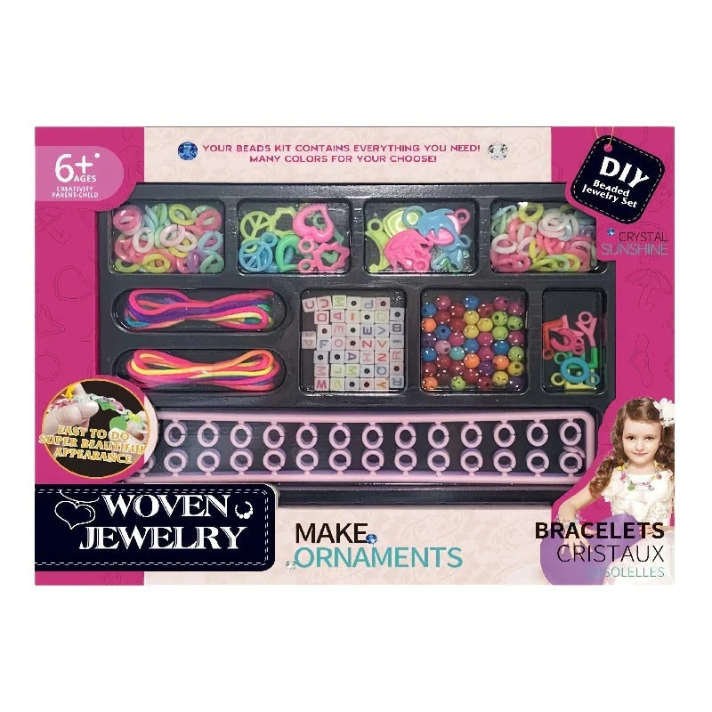 Bracelet Making Kit Including Jewelry Beads  Chains Colorful Charm Beads Pendants DIY Craft For Girls, Jewelry Gift Set For Girl