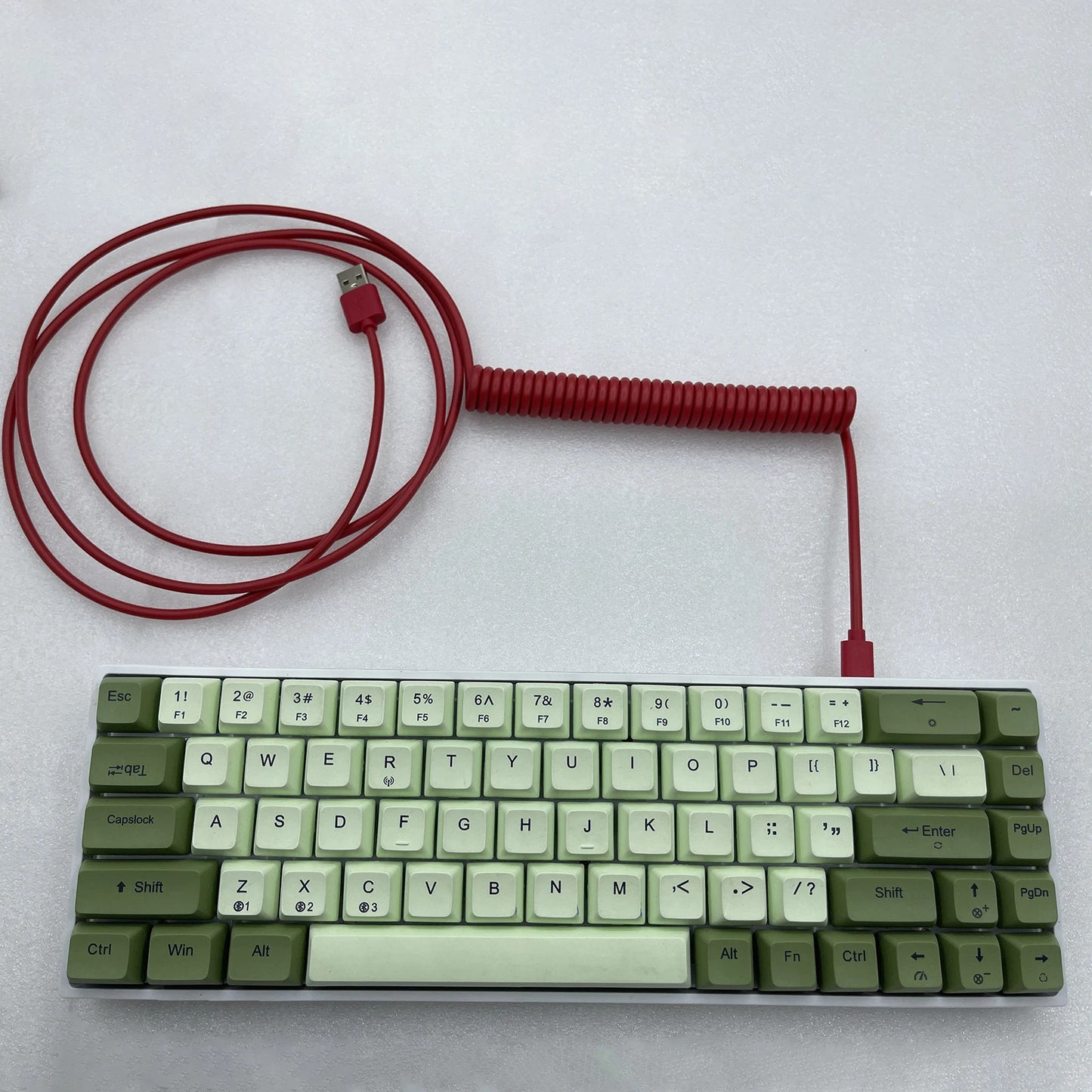 PU Mechanical Keyboard Data Cable Type-C to USB Coiled Spring Aviator Wire 1.5-3m Computer Peripherals