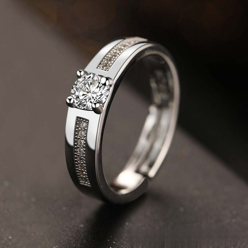 New Opening Wedding Ring Couple's Ring Wedding Diamond Ring Adjustable Wedding Photo Props