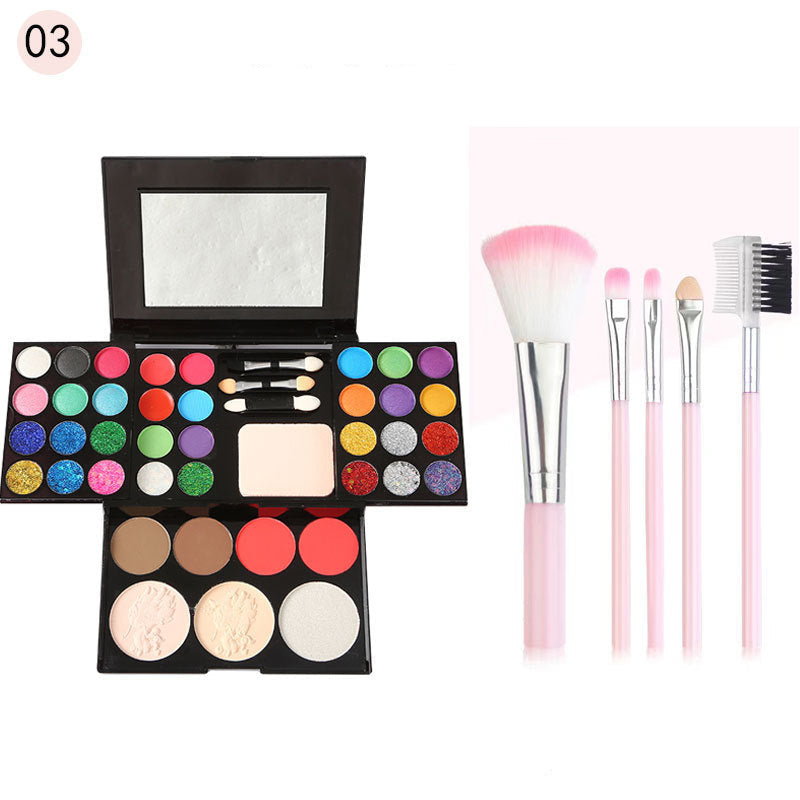 Ashariya 39-Color Eyeshadow Palette Lip Mud Contour Eyeshadow Blush Student Daily Makeup Supplies Cosmetics Eyeshadow