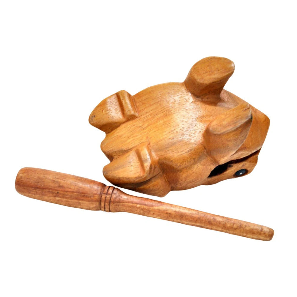 1pc Wooden Frog Guiro Rasp,Handcrafted Wooden Frog Musical Instrument,African Wooden Frog Rasp Musical Instrument for Adults