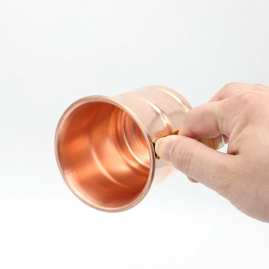 1PCS Pure Copper Beer Cup Handcrafted Moscow Mule Milk Cup Drinkware Coffee Cup