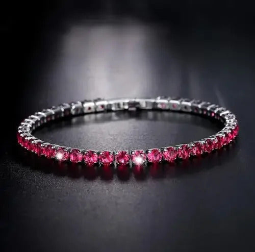 17/19CM Tennis Bracelet Cubic Zirconia Iced Out Crystal Chain Bracelet for Women Luxury Men Bracelet Chain Homme Jewelry Gifts