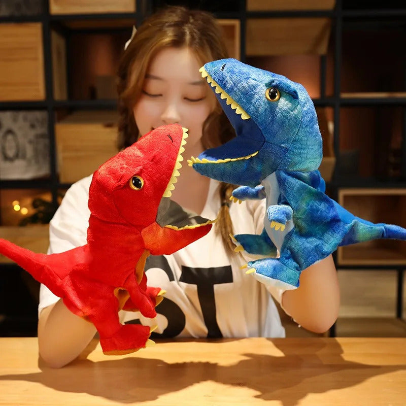 Stuffed Plush Dinosaur Toys Hand Finger Story Puppet Kawaii Dolls Educational Baby Toys Tyrannosaurus Rex Children Gift