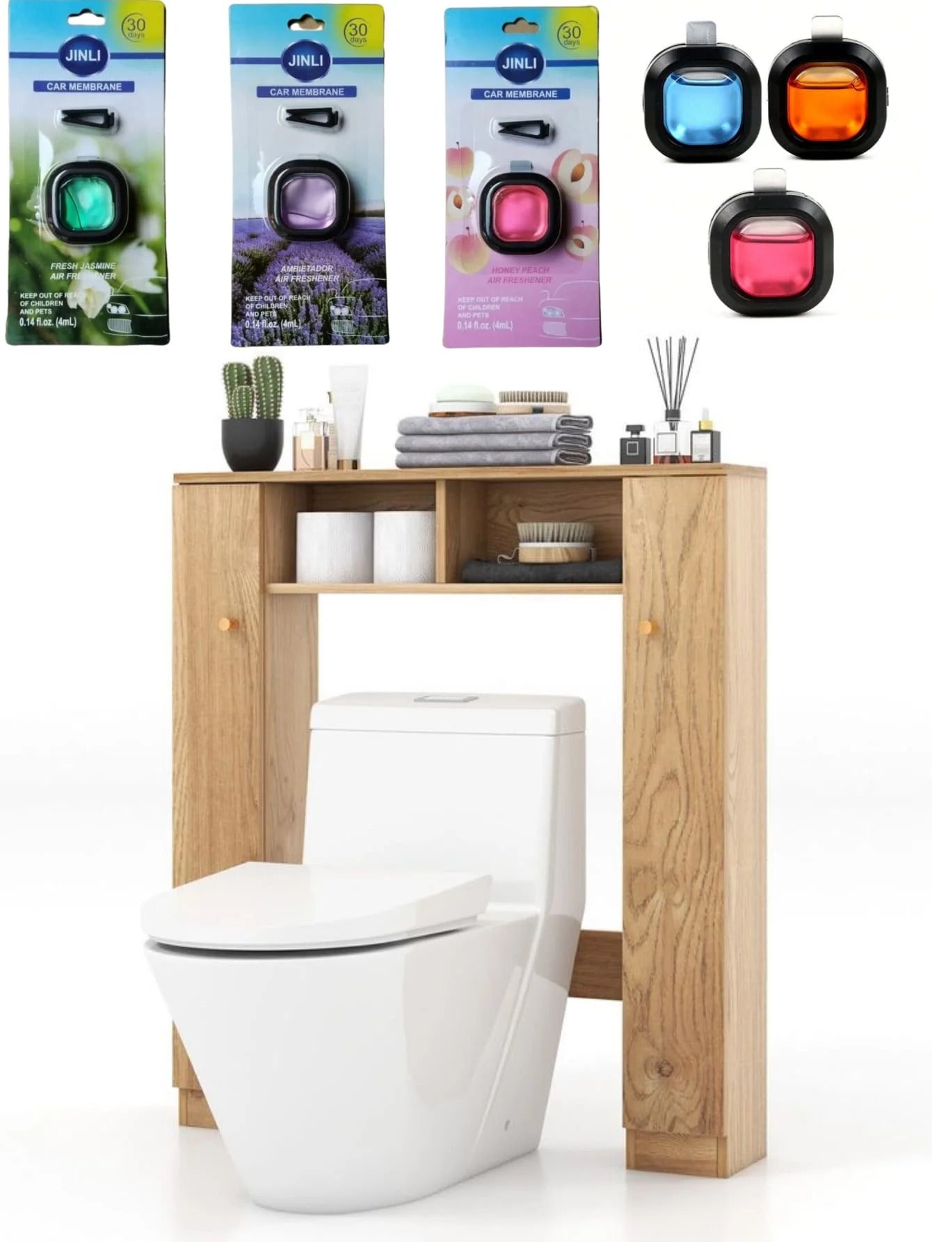 Long-Lasting Car Air Freshener Vent Clip Essential Oil Scented Odor Eliminator 0.14oz Alcohol-Free Fragrance for Fresh Car Smell