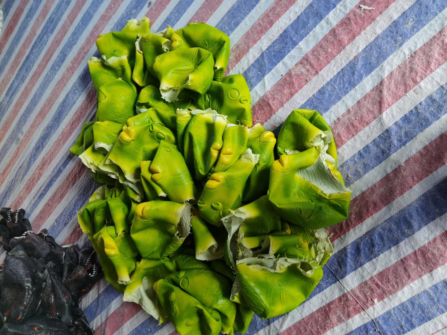 Hip Hop Animal Green Head Fish Mask Head Cover Halloween Green Fish Man Green Fish Head Monster Mask Performance Head Jewelry