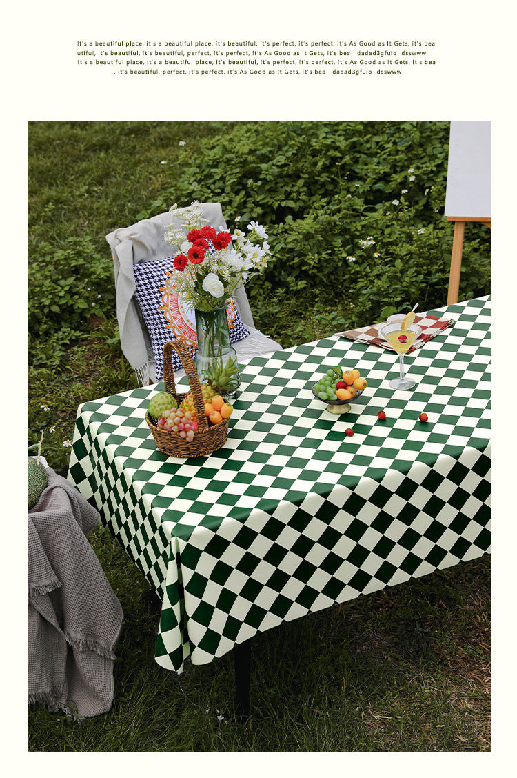 Outdoor Egg Roll Table Tablecloth Camping Picnic Table Mat Outdoor PVC Disposable Tablecloth Stall