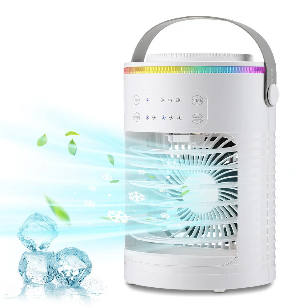 Portable Cold Air Conditioner Evaporative Air Cooler Mini Usb Table Fan Desktop Air Conditioning Fan Humidifier for Home Room