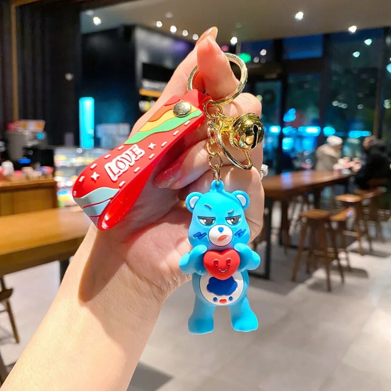 Care Bears Kawaii Keychain for Boys Girls Anime Cartoon Cute Key Ring Bag Car Fashion Decorative Pendant Children Toys Gifts