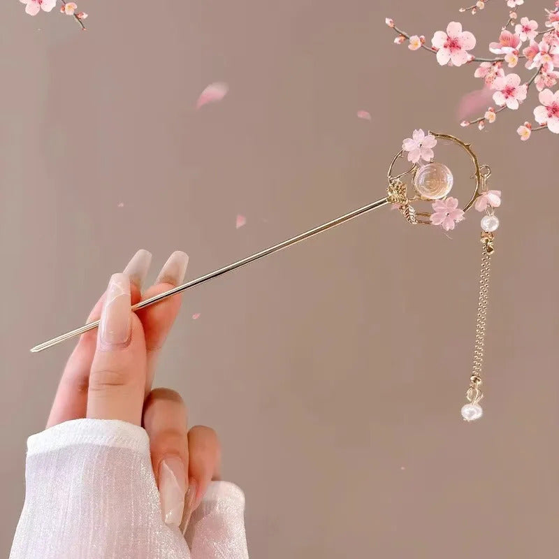 1pc Romantic Chinese Style Hair Accessory Alloy Jewelry Women's Hair Needle Suitable for Daily Wear Gifts Girls Fashion Hairpin