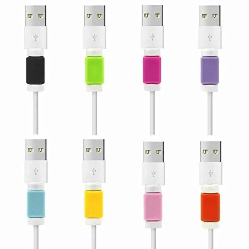 Candy Color Mobile Phone And Computer Data Cable Protective Cover Universal Headphone Charging Cable Protector