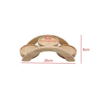 Hotpot arch bridge plate sushi bridge boat tableware Dessert wooden dim sum plate sushi tray japanese kitchen bento  sushi plate