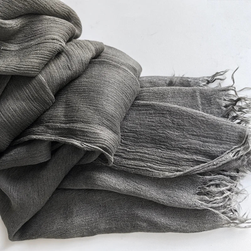 61 Colors Soft Cotton Viscose Scarf Rayon Material Muslim Hijab Mid Eastern Plain Solid Color Headscarf With Tassel