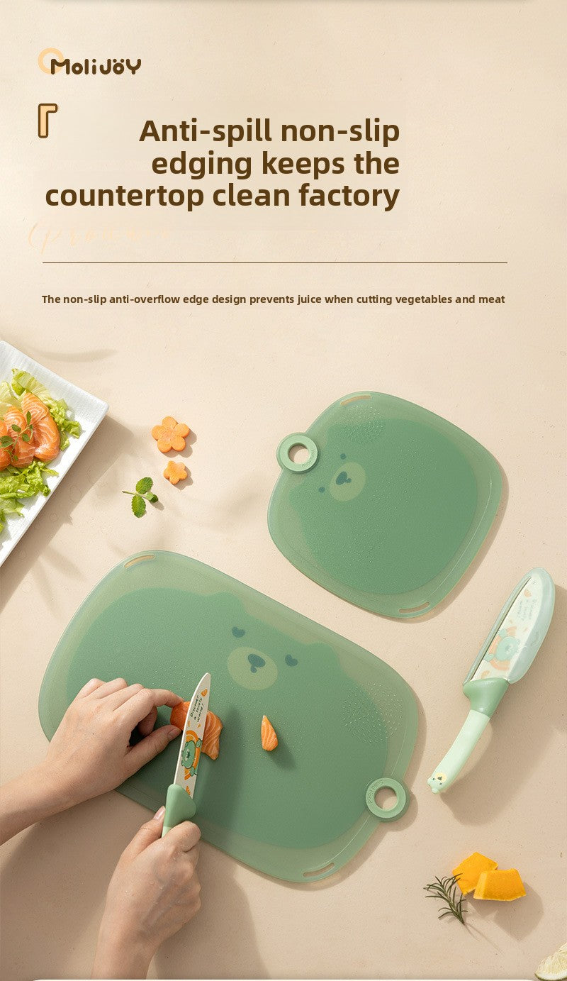 Cute Cutting Board Chopping Board for Fruits Plastic Mildew-Proof Mini Classification Baby Home Small Cutting Board Baby Food Supplement