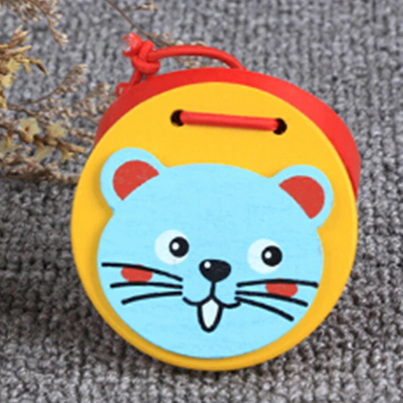 Cute Castanets Musical Instrument Toys Kids Wooden Toys Clapper Handle Baby Development Music Educational Toys For Children Gift