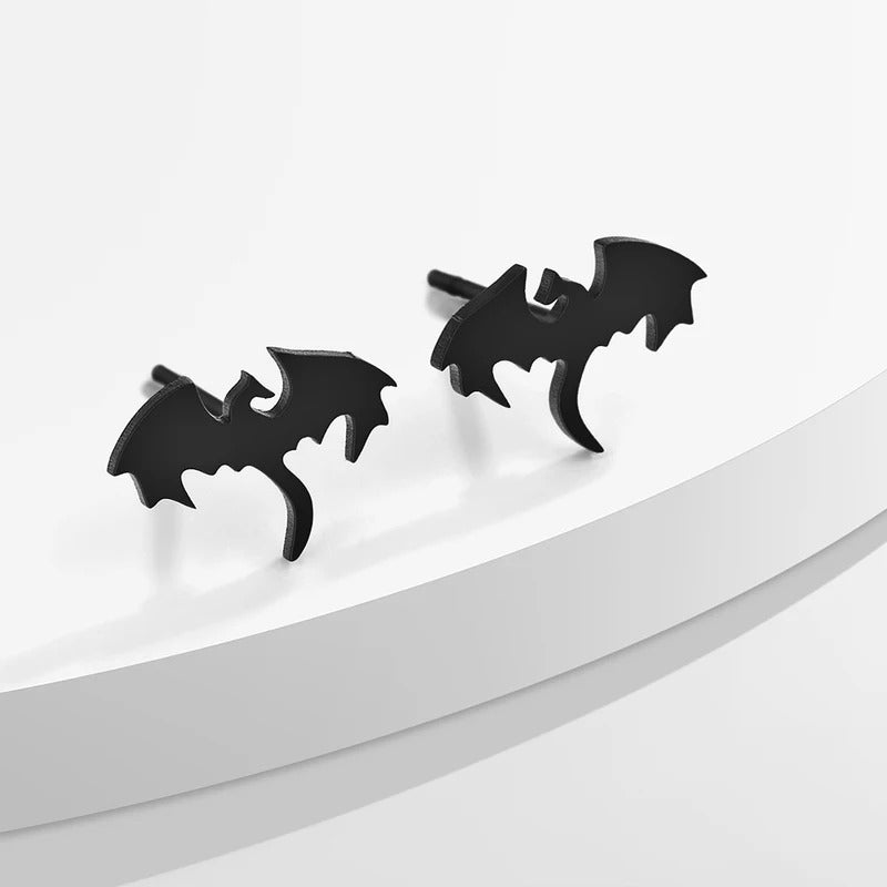 Punk Men Black Western Dragon Ear Stud Trend Stainless Steel Earrings for Women Personalize Rock Set Hip Hop Streetwear Jewelry