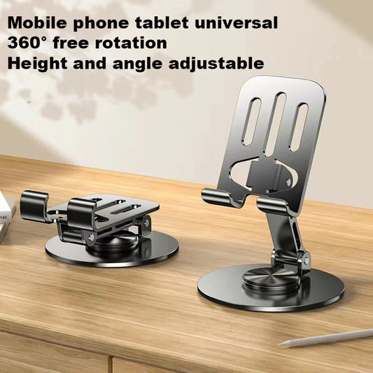 Adjustable Cell Phone Stand, Aluminum Desktop Cellphone Stand with Anti-Slip Base and Convenient Charging Port