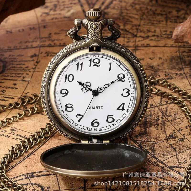 ONE PIECE Anime Cosplay Vintage Pocket Watch Fashion Men Women Necklace Chain Vintage FOB Steampunk Pocket Watches with Pendant