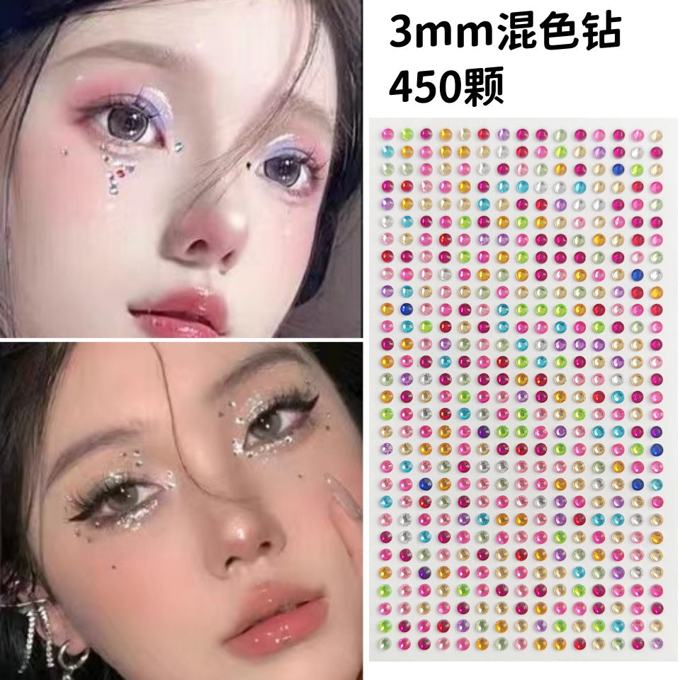 Glitter Gradient Butterfly Wing Tattoo Eye Corner Face Stickers Children's Eye Makeup DIY Stickers Fish Scale Performance Catwalk