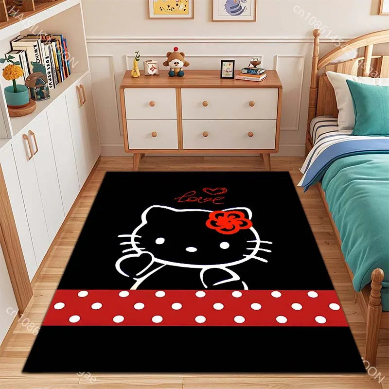 Kawaii Sanrio Hello Kitty Print Carpet for Bed Room Home Decor Children's Crawling Mat Doormat Living Room Rugs Sofa Floor Mat