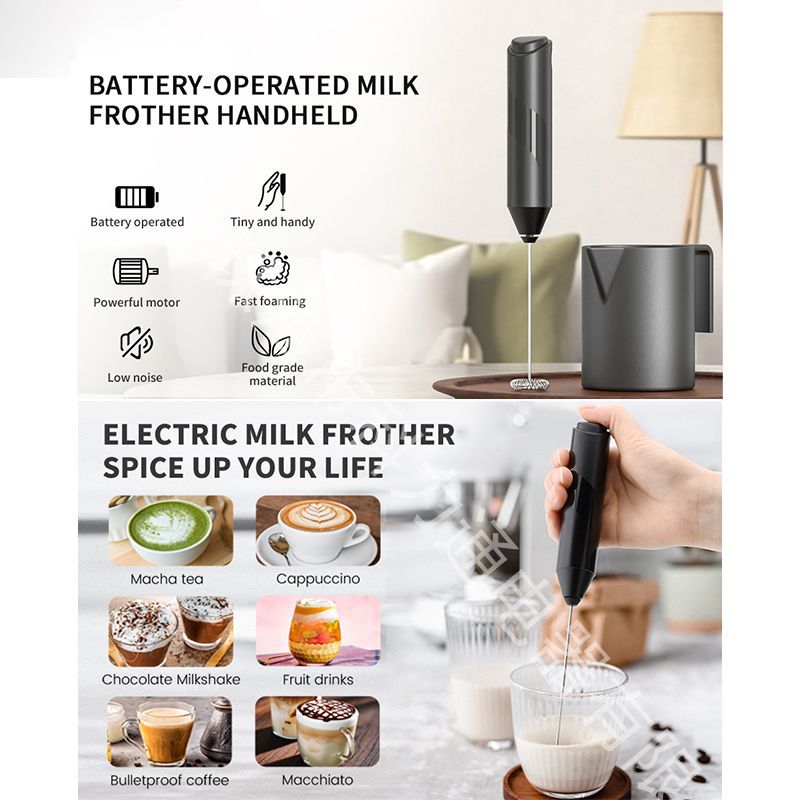 Amazon Electric Milk Beater New Stainless Steel Coffee Cream Electric Milk Beater Egg Beater Portable Blender