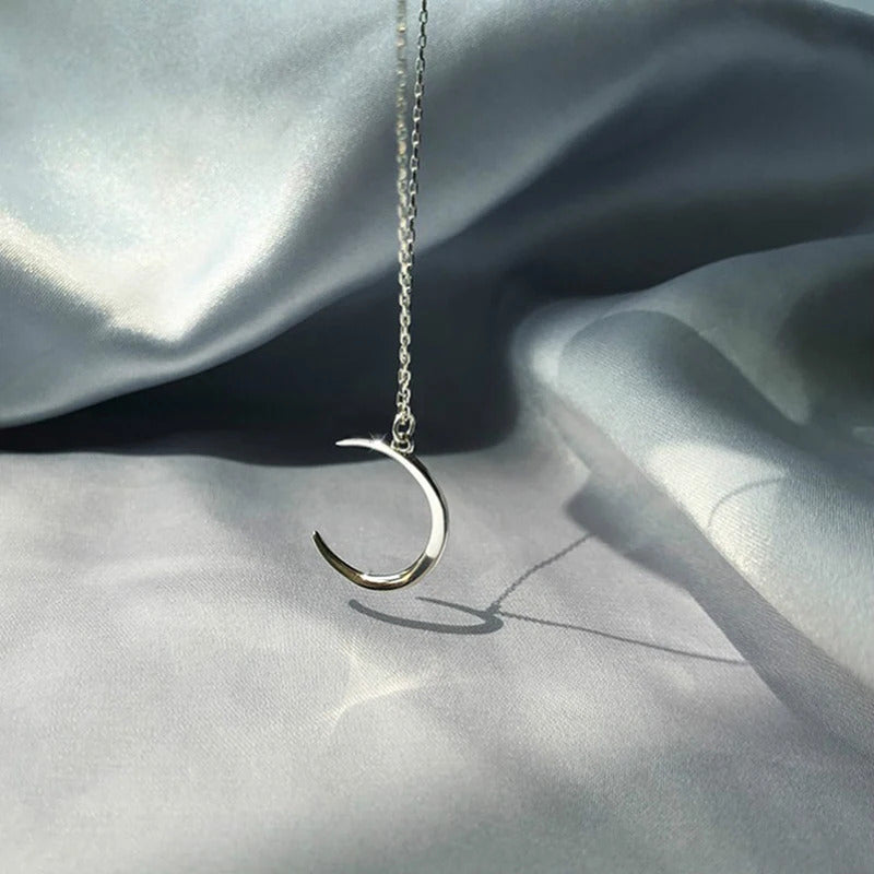 Stainless Steel Necklace New Fashion Moon Chain Pendant Simplicity Necklaces For Women Jewelry Accessories Party Charm Gifts