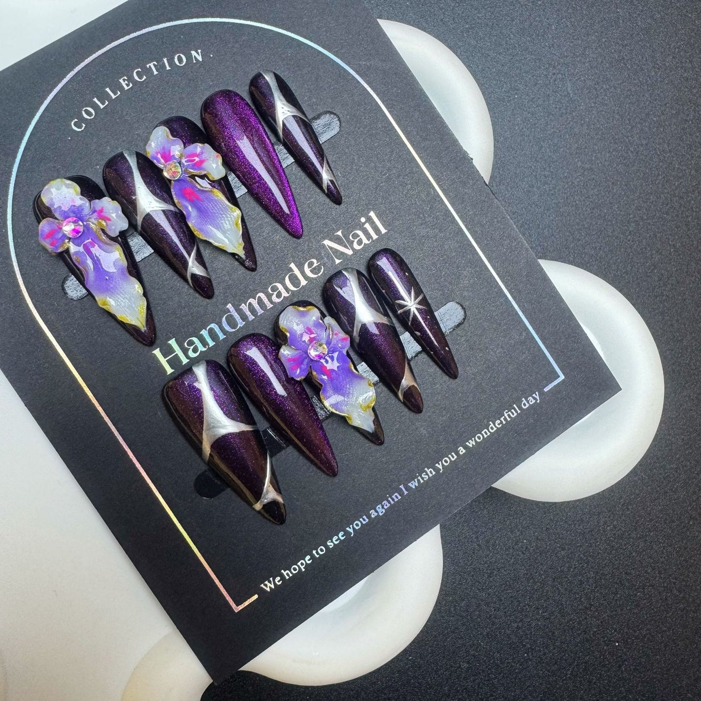Cat Eye Carved Personalized Wearable Nail Tips Unique Hot Girl Style High-end Nail Stickers Cross-border European and American Wholesale