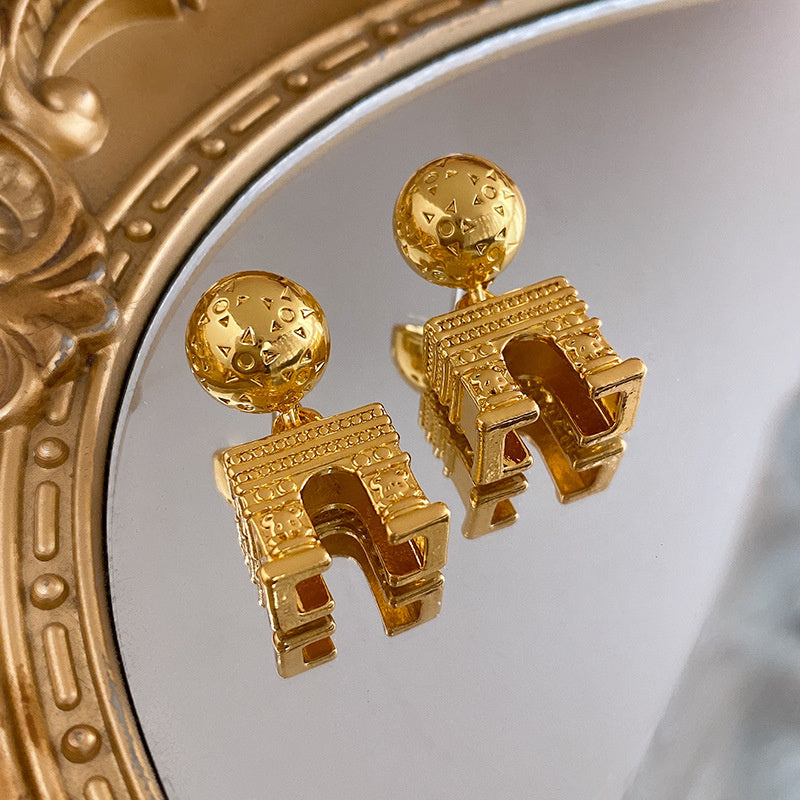 Vintage Earrings Fashion Versatile Ear Jewelry Niche Light Luxury High-end Accessories