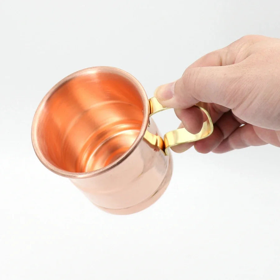 1PCS Pure Copper Beer Cup Handcrafted Moscow Mule Milk Cup Drinkware Coffee Cup