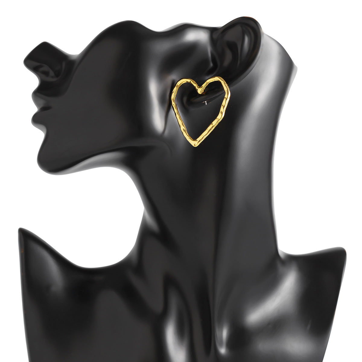 Personalized pleated hollow heart earrings various combinations of sunflower alloy earrings