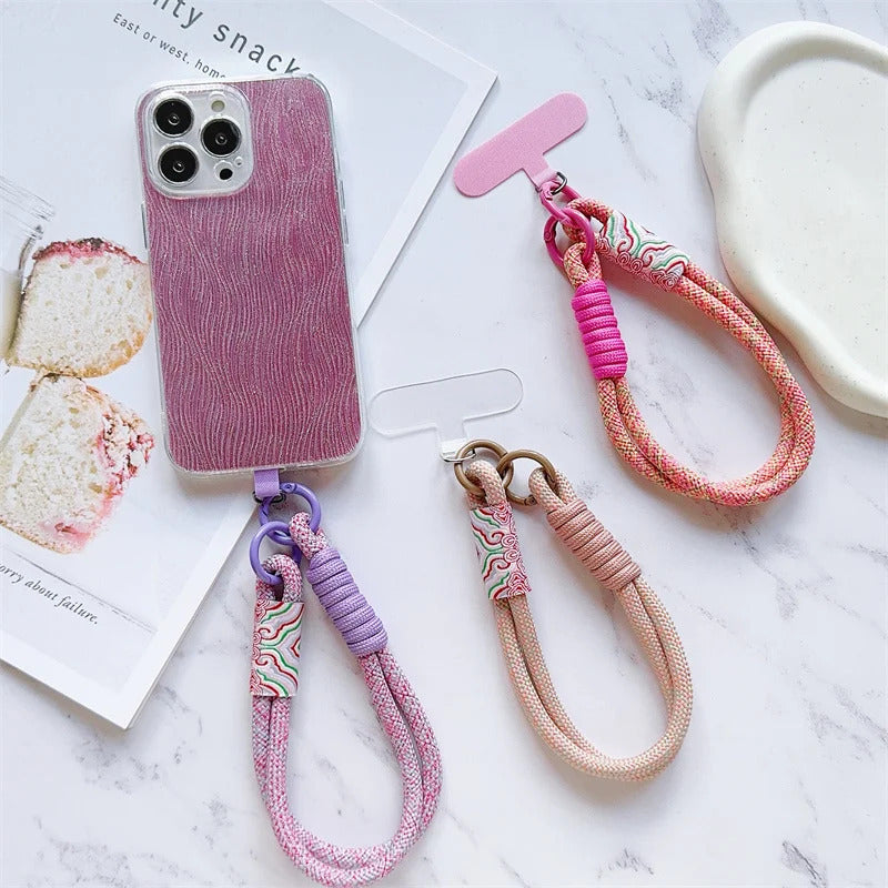 Cute Mobile Phone Lanyard Hanging Decoration Can Be Carried Twist Rope Anti-loss Pendant Fashion Strong Wrist Short Straps Band