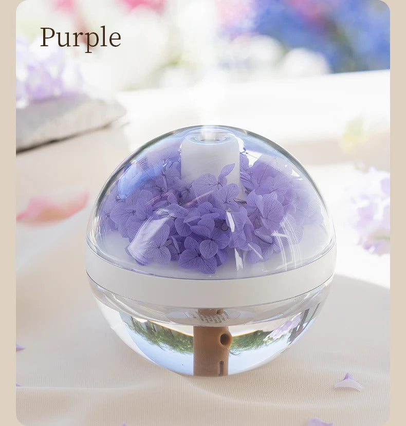 270ML Air Humidifier USB Rechargeable 800mAh Home Hydration Humidifier Colour LED Light Mist Maker Flower Humidificador