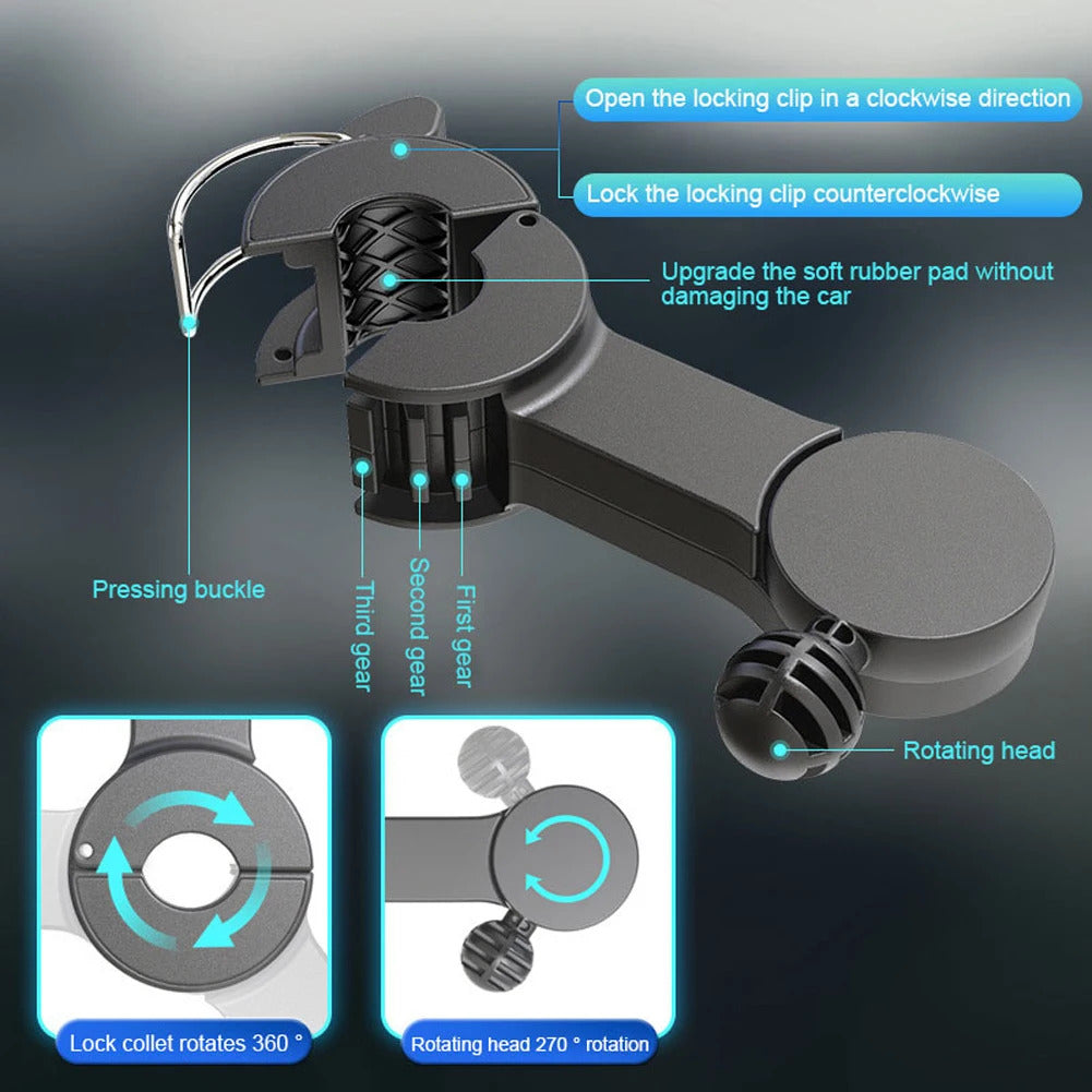 12V/24V Car Fan Cooling Car Fan Dual Head USB Car Fan 3 Speeds Adjustable Auto Cooler Air Fan for Vehicle SUV Car Accessories