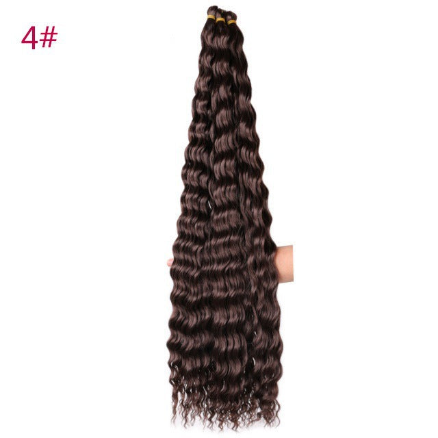 Foreign Trade Wig Crochet Hair Chemical Fiber Hair Bundle Deep Wave Twist Hair Cross-Border Ladies Dreadlocks Woven