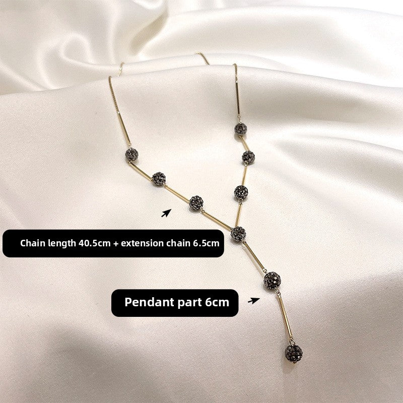 Y-type necklace 2025 new clavicle chain collar braided neck chain