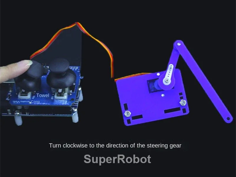 SG90 4 Dof Unassembly Acrylic Mechanical Robot Manipulator Claw For Arduino Robot Arm DIY Kit UNO Programmable Robot Starter Kit