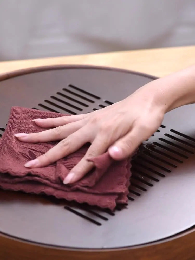 Large Capacity Water Storage Bamboo Tray Delicate Round Tea Board Chinese Tea Set Trays Decorative Traditional Tea Accessories