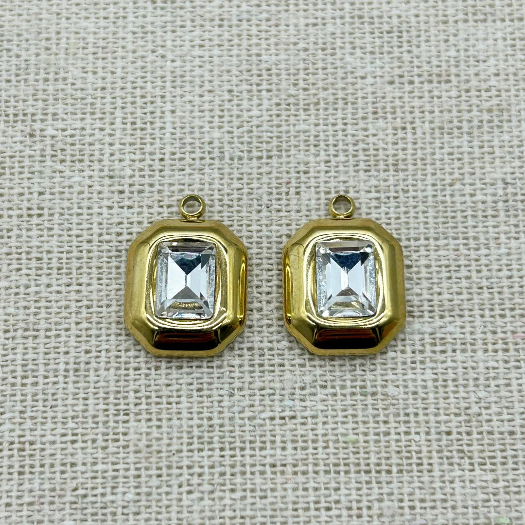 New Arrival! 15x13mm 50pcs Stainless Steel Pendants Glass Oval Charm For Handmade Earring Necklace DIY Parts,Jewelry Findings