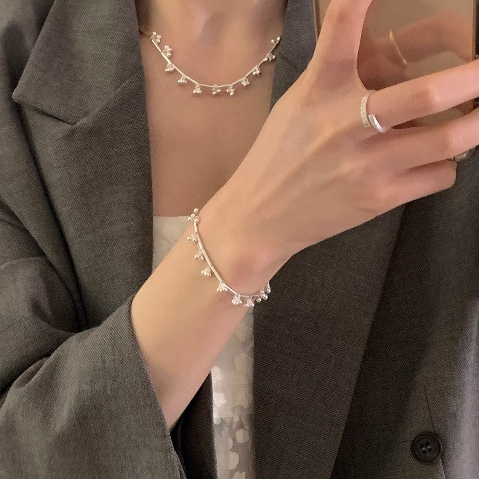 Small Grape Ball Beaded Bracelet for Women, Niche Personality Versatile Simple Bracelet Jewelry