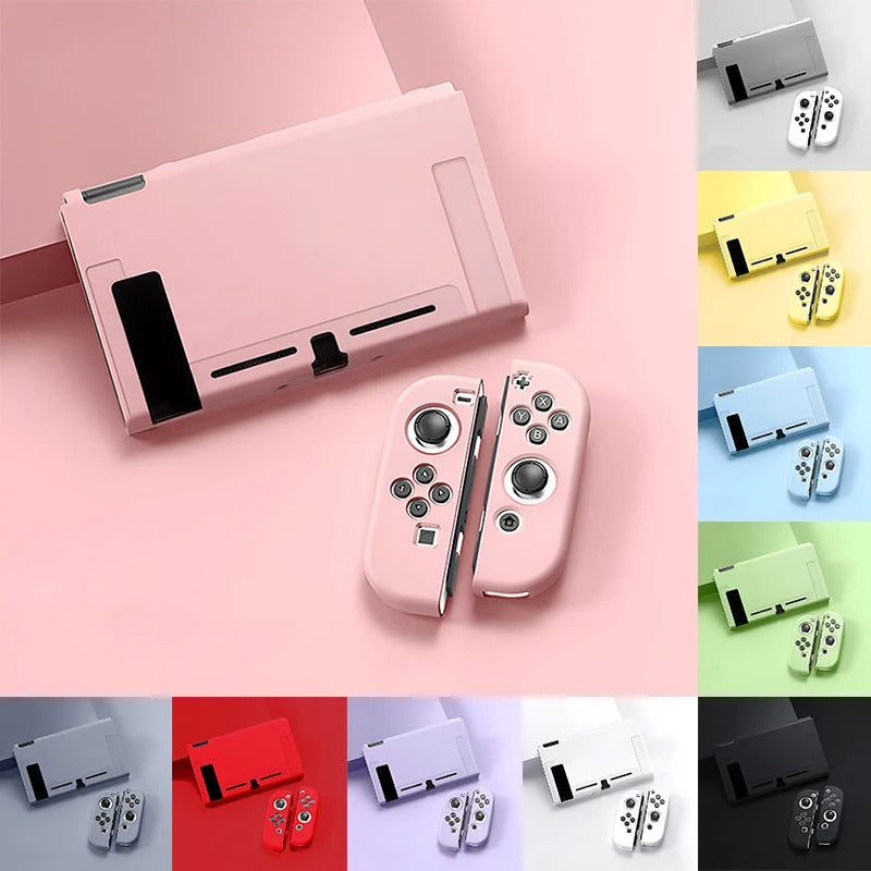 Protective Case Compatible With  Switch OLED Console And Joy-Cons, Switch Can Be Inserted In Dock With Shell