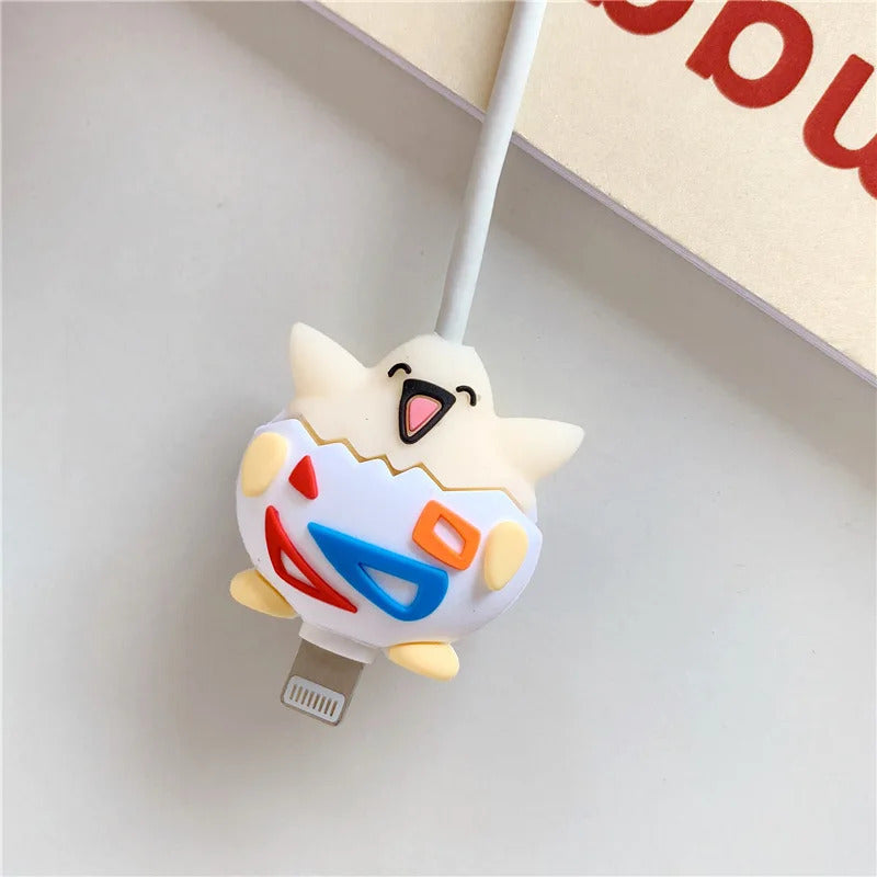 Pokemon Pikachu Doll Data Cable Protective Cover Kawaii Anime Pikachu Protective Cover Mobile Phone Accessories Anti-breakage