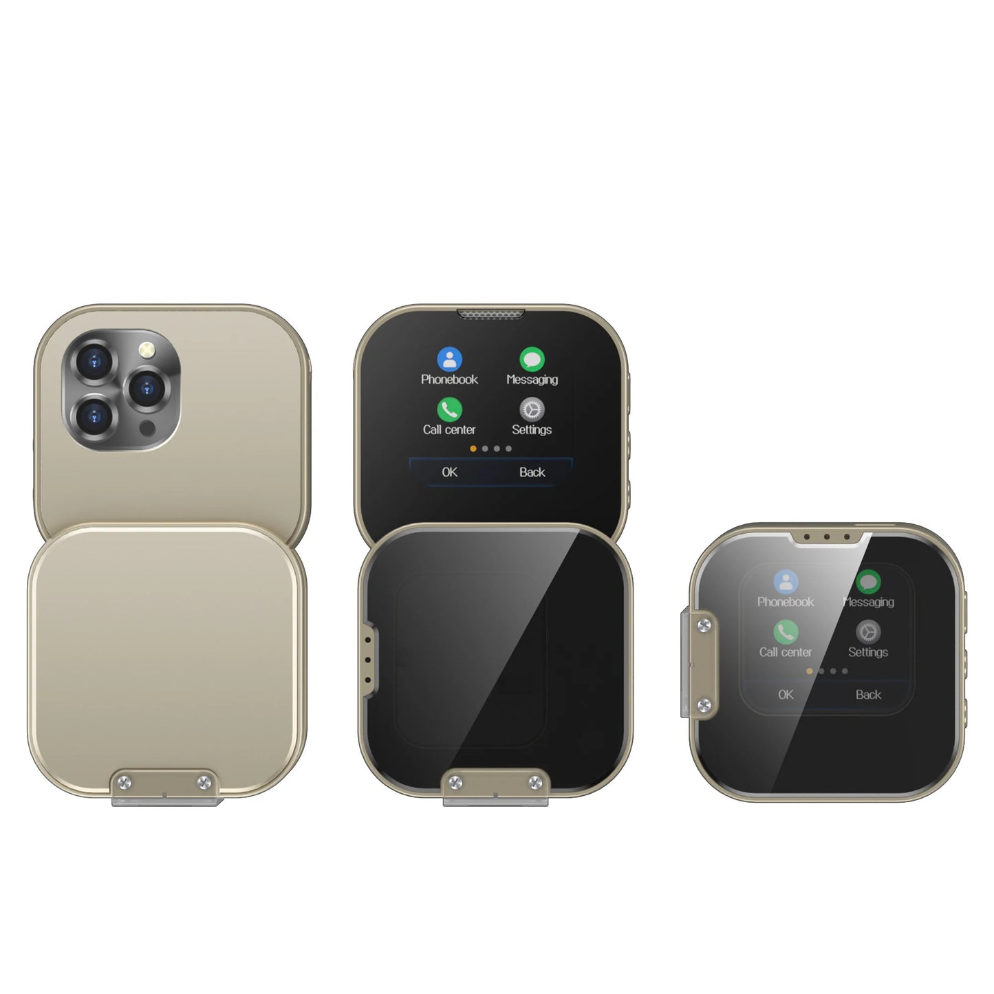 SERVO i19 Rotate Small Box Touch Mobile Phone 2SIM Standby Magic Voice Bluetooth Sync Music Torch Mini Rotation Cellphone Type-C