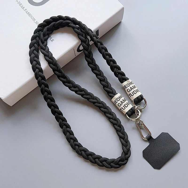 Phone Woven Long Lanyard Outdoor Mobile Phone Shoulder Hanging Strap Anti Loss Lanyards Neck Strap Keychain Chain Rope Gift