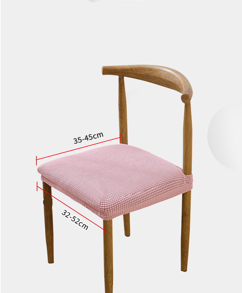 Thick Elastic Chair Cover Cushion Cover Full Coverage Dining Chair Cover Solid Color Hotel Chair Cover Stool Cover Ins Style Seat Cover for Home Use
