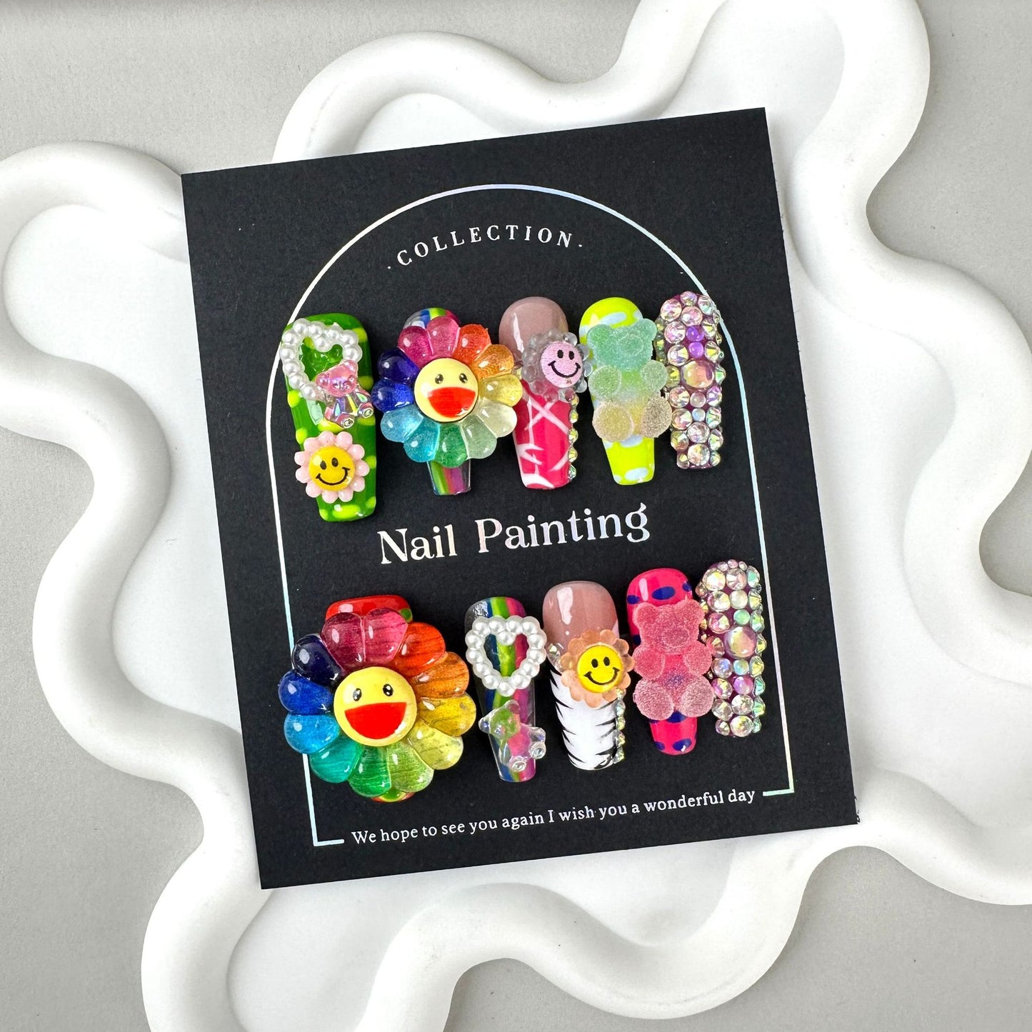 Short Almond Nails Cat Eye Handmade Painted Beautiful Whitening Elegant Wearable Nails Factory Wholesale Medium Long Style
