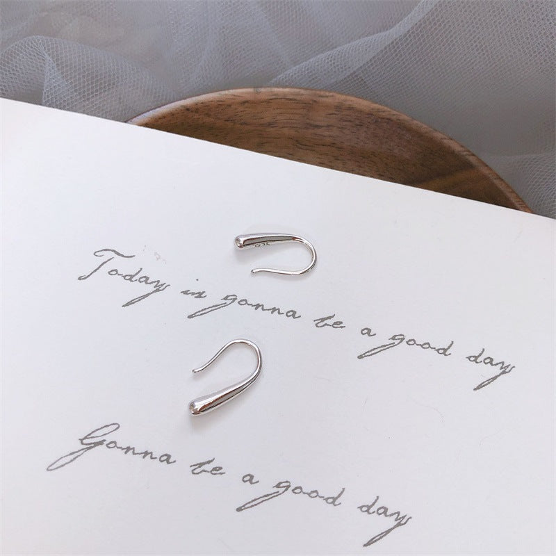 No Need to Remove Earrings While Sleeping for Women, Minimalist Style, Simple and Elegant, Internet Celebrity Ear Hooks, Small Silver Stud Earrings