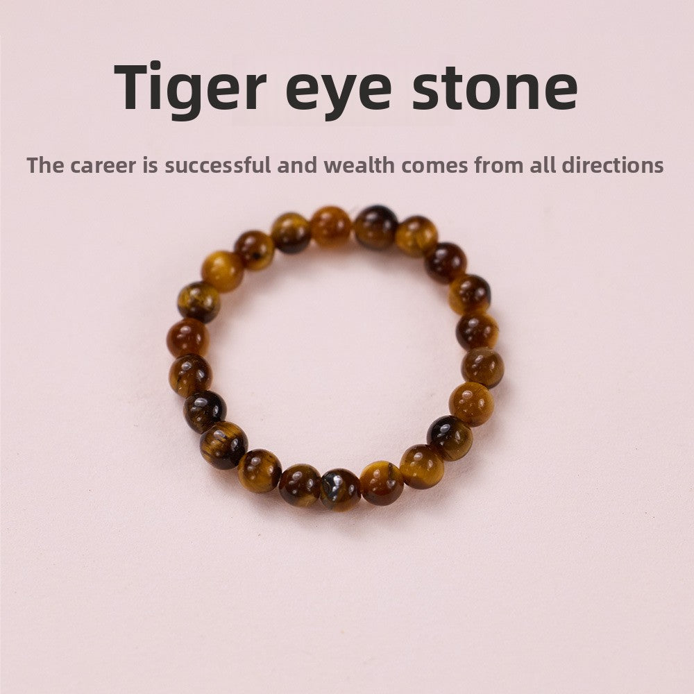 Natural Tourmaline Pixiu Ring Freshwater Pearl Garnet Crystal Stretch Good Luck Peach Blossom Rings